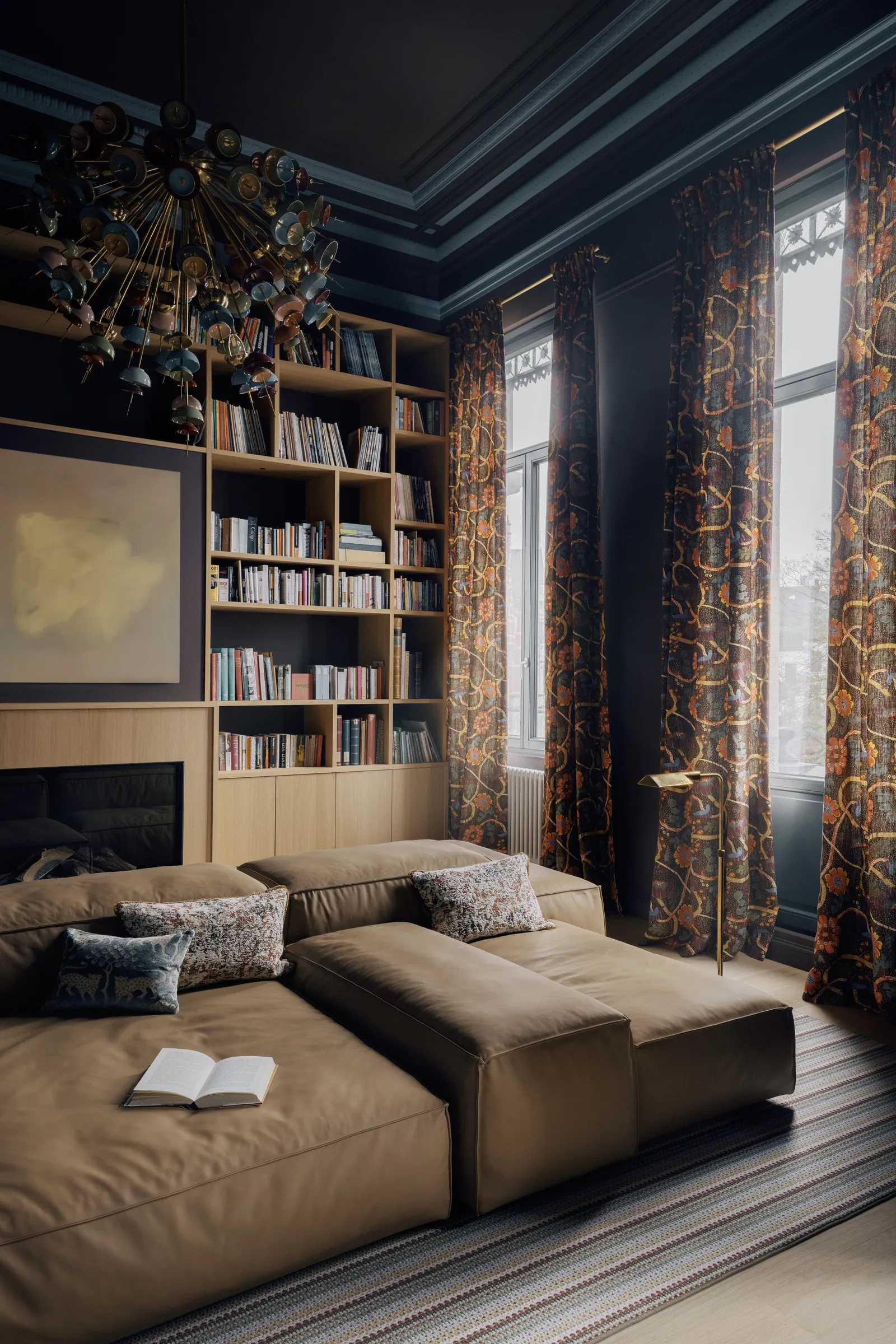 Library teal, Curatorial Interiors